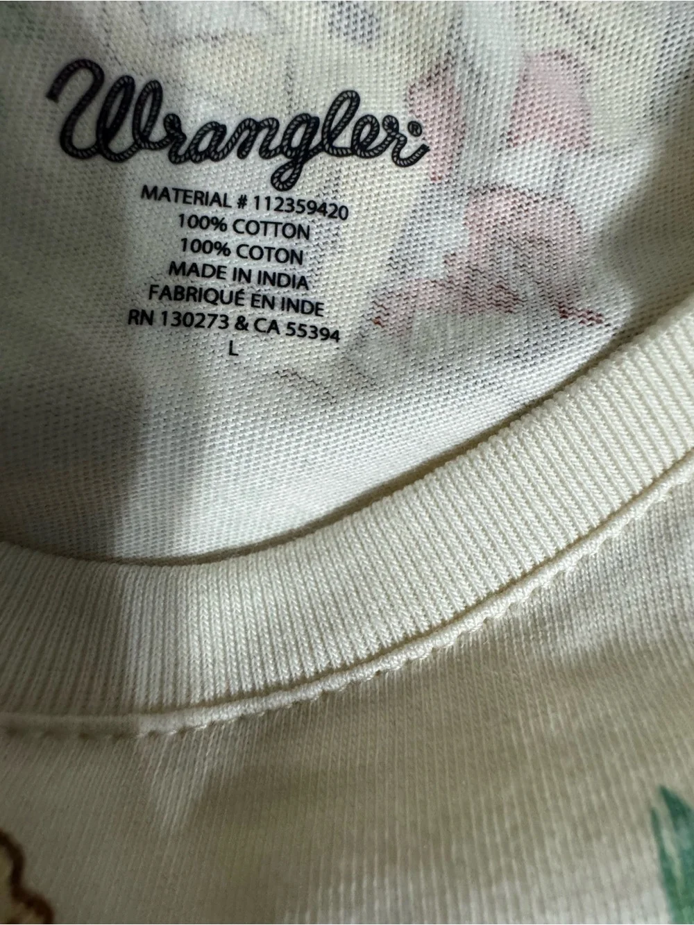 Wrangler White Long-Sleeve puff shoulders  Kids Top with Western Print